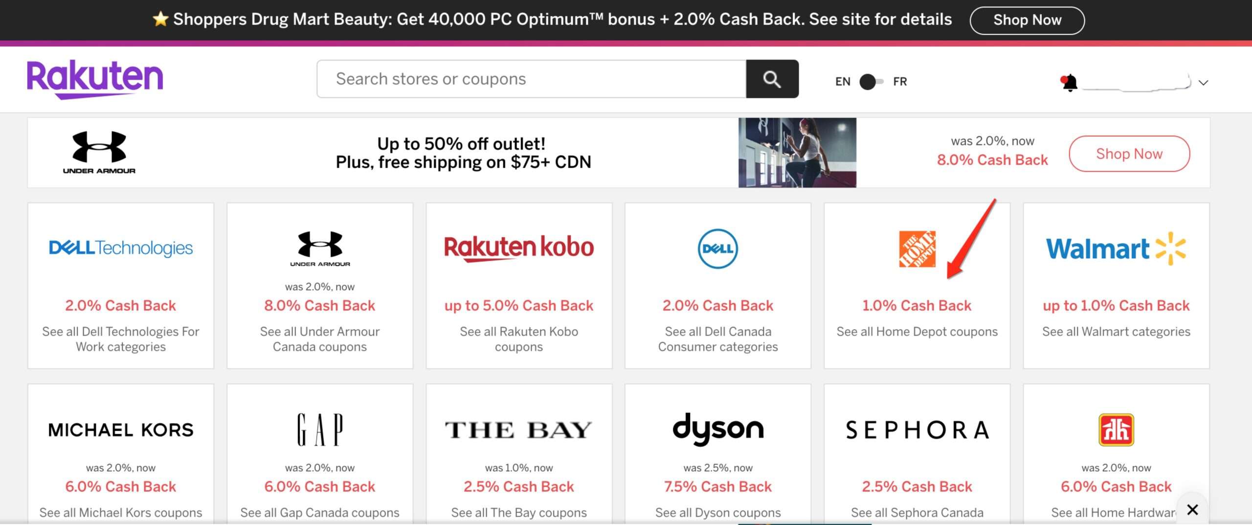 Rakuten cashback